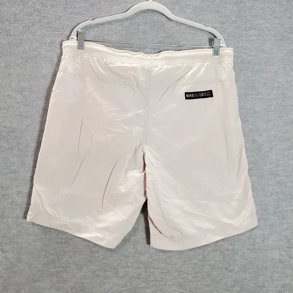 VINTAGE‎ Nike Men Swimwear Small Beige Trunks Ripstop Outdoor Beach Surf Y2K